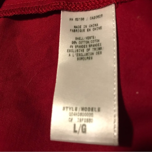 2 for $25 Guess Red Short Sleeve Blouse Large - Picture 6 of 10